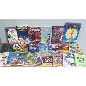 Lot of Kids Books Ages 7-10 Early Chapter Books Judy Moody Goosebumps Roblox